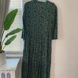 button-front tiered midi dress in fleur field